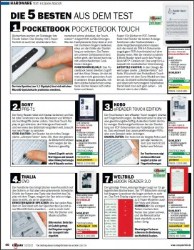PocketBook Touch – лучший европейский ридер по оценке журнала Computer Bild
