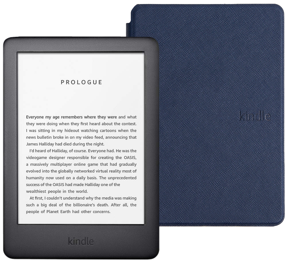 Amazon Kindle 10 8Gb SO Black с обложкой Blue