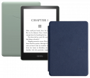 Amazon Kindle PaperWhite 2021 16Gb SO Agave Green с обложкой Blue