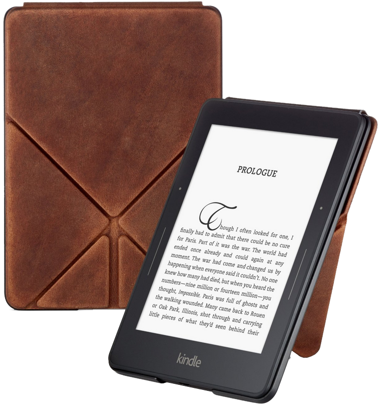 Обложка Amazon Kindle Voyage Brown Leather LE