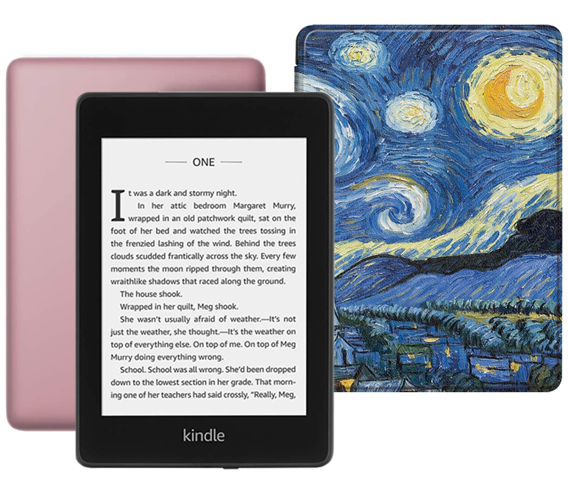 Amazon Kindle PaperWhite 2018 8Gb SO Plum с обложкой Van Gogh