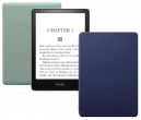 Amazon Kindle PaperWhite 2021 16Gb Special Offer Green с обложкой Кожа Deep Sea Blue