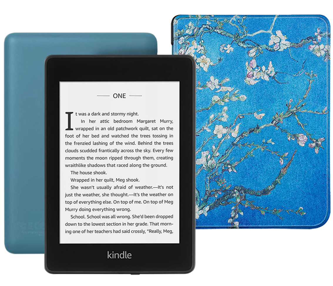 Amazon Kindle PaperWhite 2018 8Gb SO Twilight Blue с обложкой Sakura