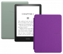 Amazon Kindle PaperWhite 2021 16Gb SO Agave Green с обложкой Purple