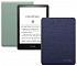 Amazon Kindle PaperWhite 2021 16Gb Special Offer Green с обложкой Ткань Deep Sea Blue