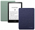 Amazon Kindle PaperWhite 2021 16Gb Special Offer Green с обложкой Ткань Deep Sea Blue