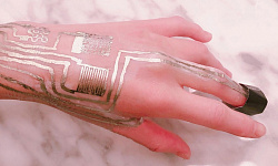 Созданы датчики которые можно наносить на кожу человека
